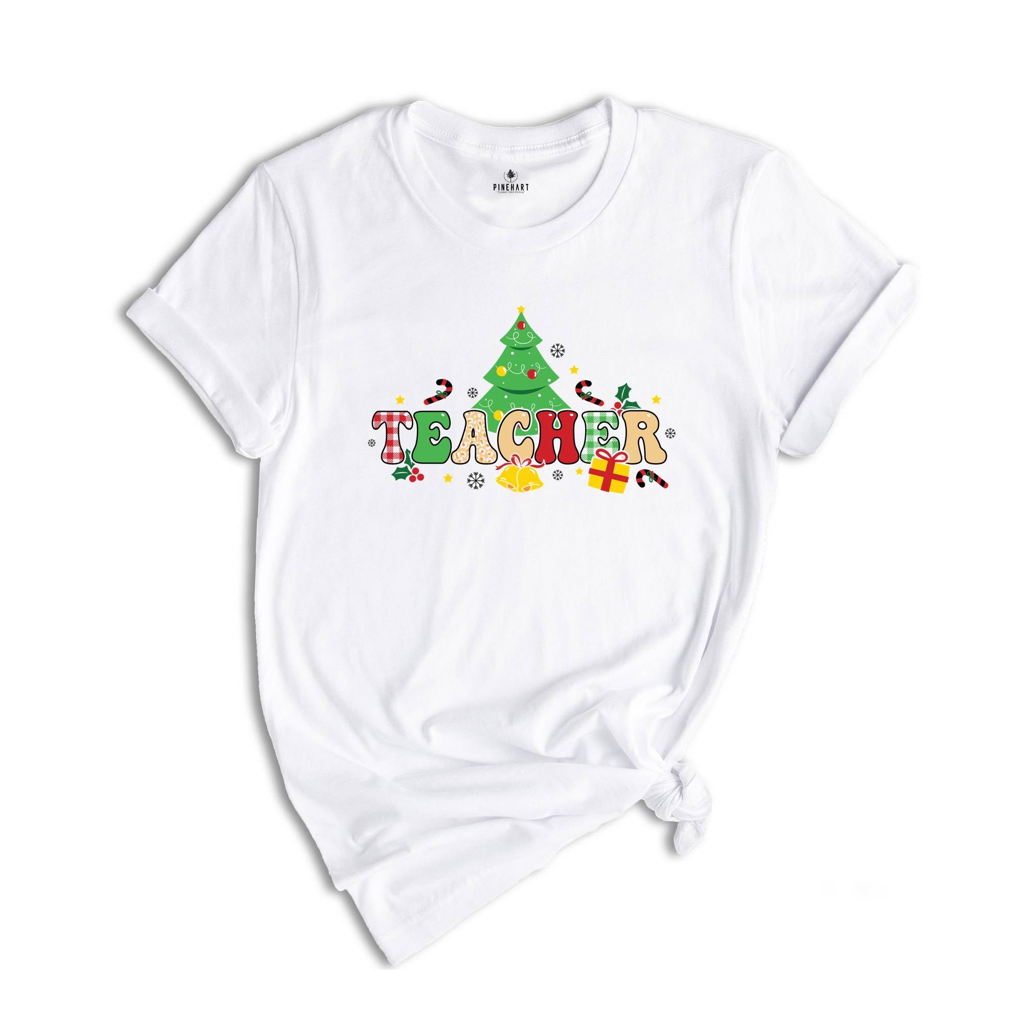 Christmas Teacher Tree T-Shirt, Teacher Appreciation, Christmas Gift For Teacher, Christmas Family Shirt, Xmas Party Gift