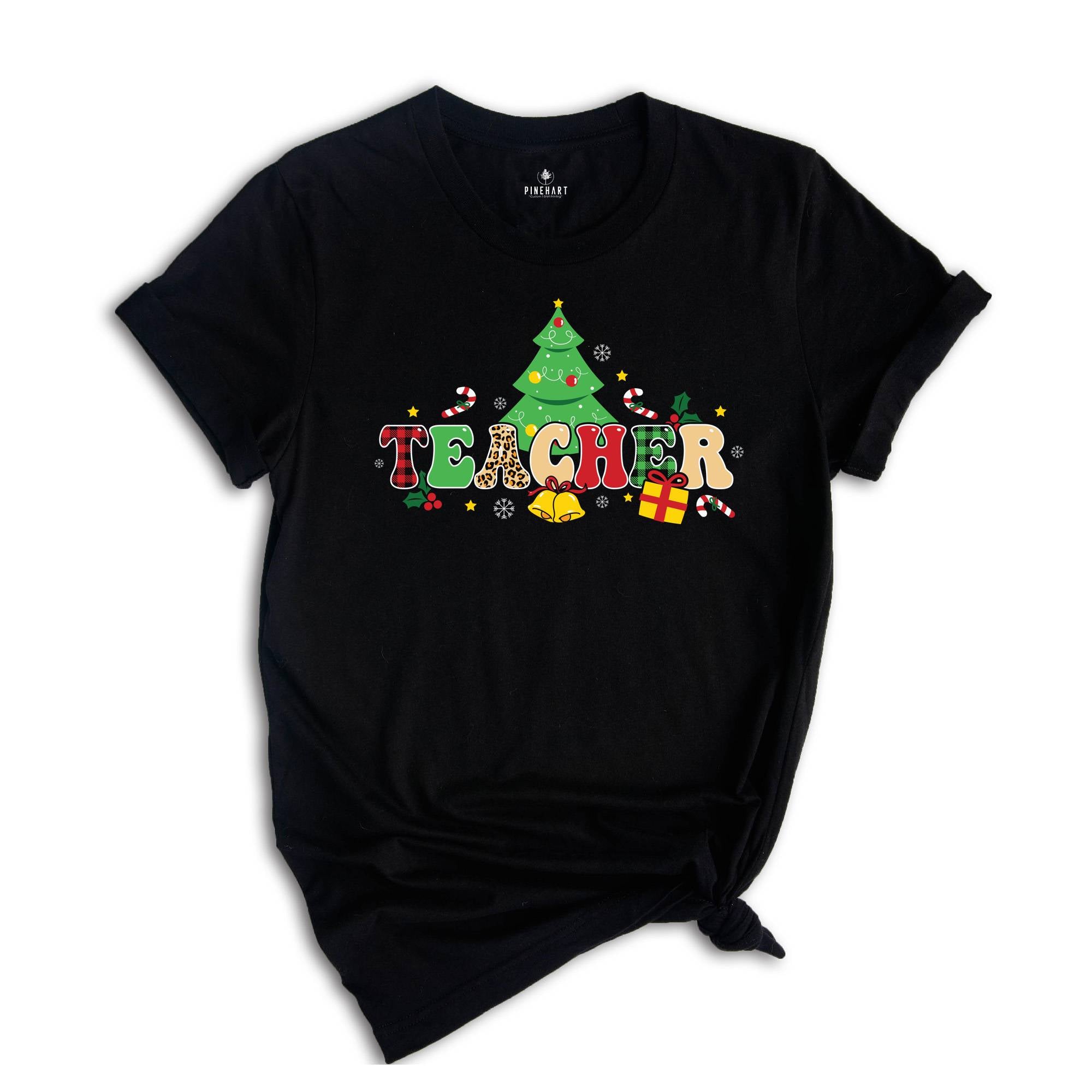 Christmas Teacher Tree T-Shirt, Teacher Appreciation, Christmas Gift For Teacher, Christmas Family Shirt, Xmas Party Gift