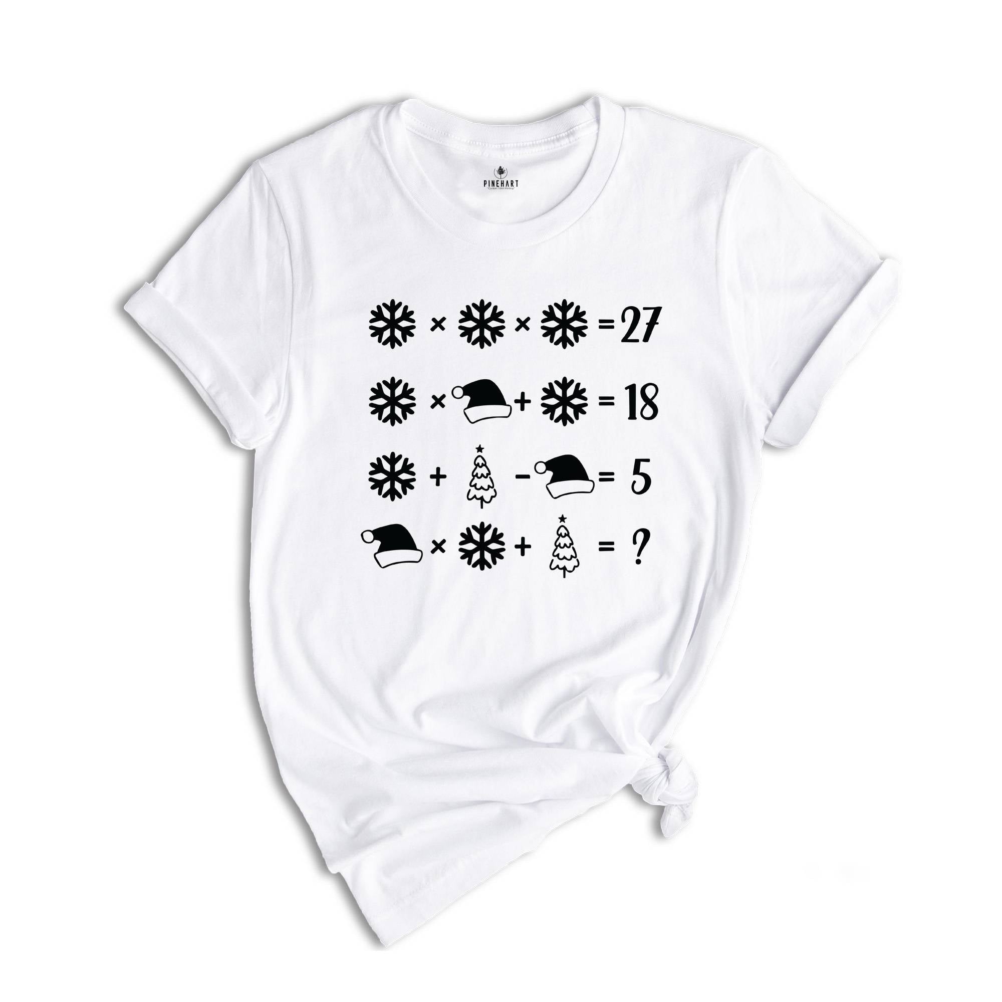Christmas Theme Math Problem Shirt, Math Teacher Shirt, Christmas Teacher, Quiz Math Teacher T-Shirt, Teacher Appreciation, Funny Math Shirt