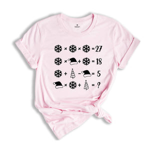 Christmas Theme Math Problem Shirt, Math Teacher Shirt, Christmas Teacher, Quiz Math Teacher T-Shirt, Teacher Appreciation, Funny Math Shirt