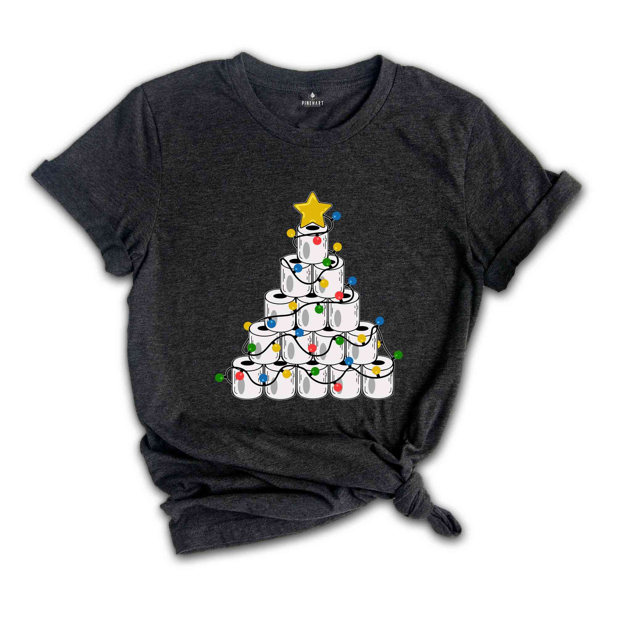 Christmas Toilet Paper Tree Shirt, Funny Christmas Shirt, Christmas Costume, Christmas Tree Shirt, Happy New Year Shirt