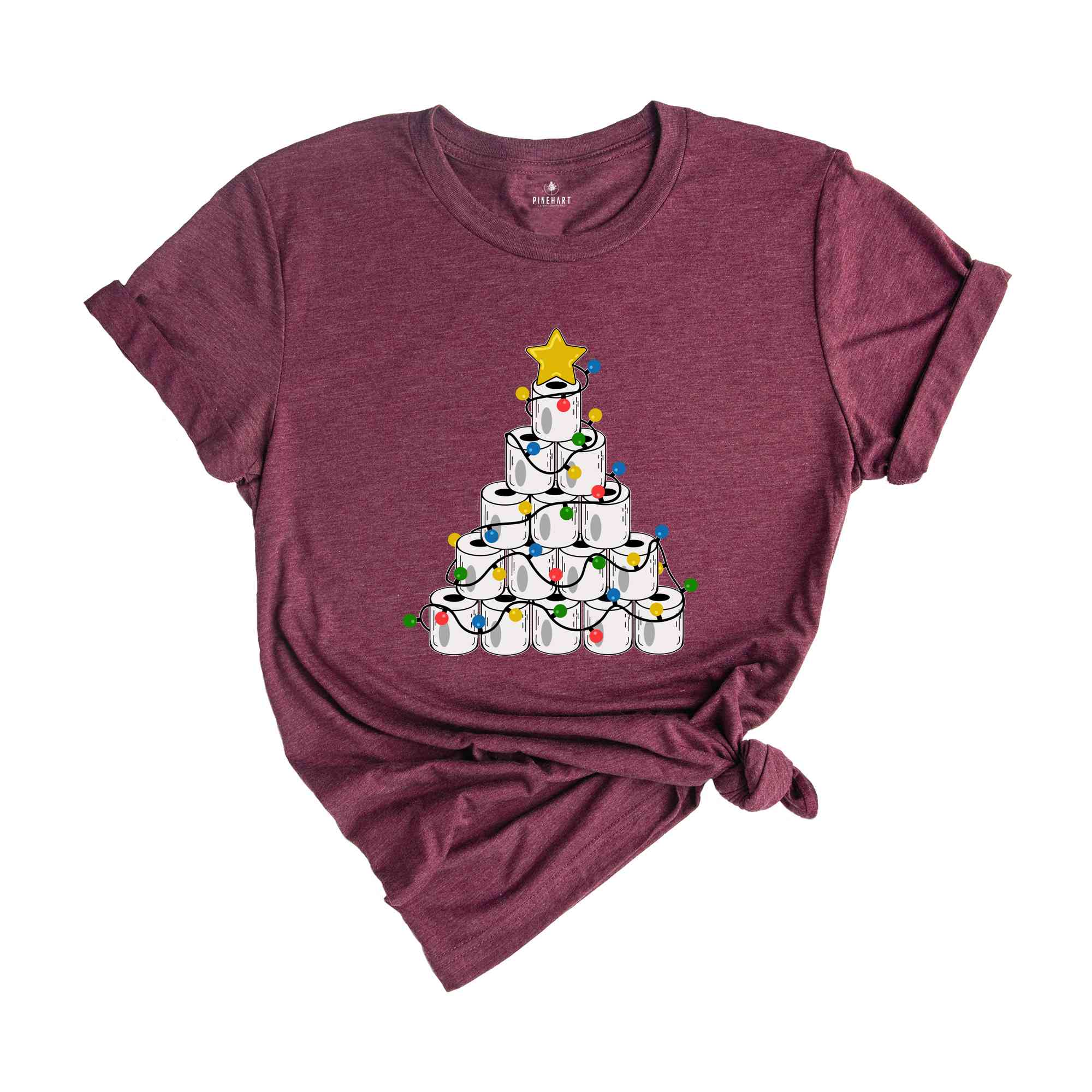 Christmas Toilet Paper Tree Shirt, Funny Christmas Shirt, Christmas Costume, Christmas Tree Shirt, Happy New Year Shirt