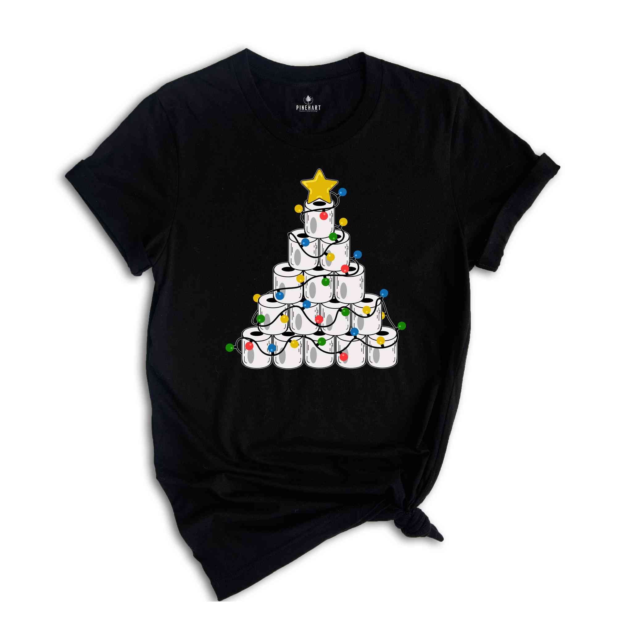 Christmas Toilet Paper Tree Shirt, Funny Christmas Shirt, Christmas Costume, Christmas Tree Shirt, Happy New Year Shirt