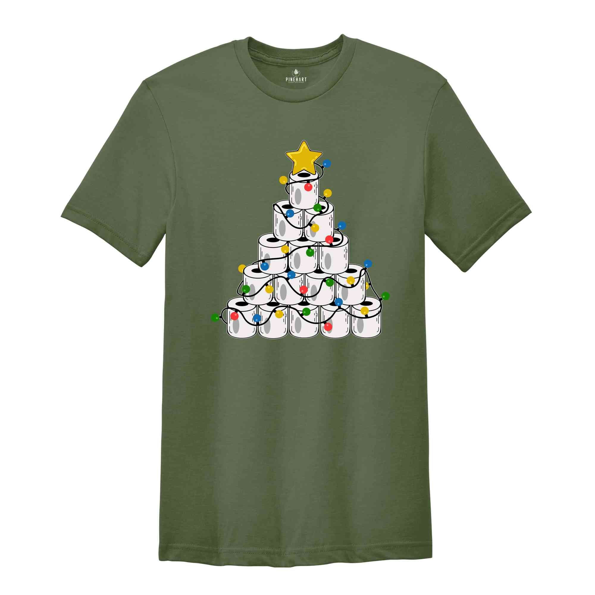 Christmas Toilet Paper Tree Shirt, Funny Christmas Shirt, Christmas Costume, Christmas Tree Shirt, Happy New Year Shirt