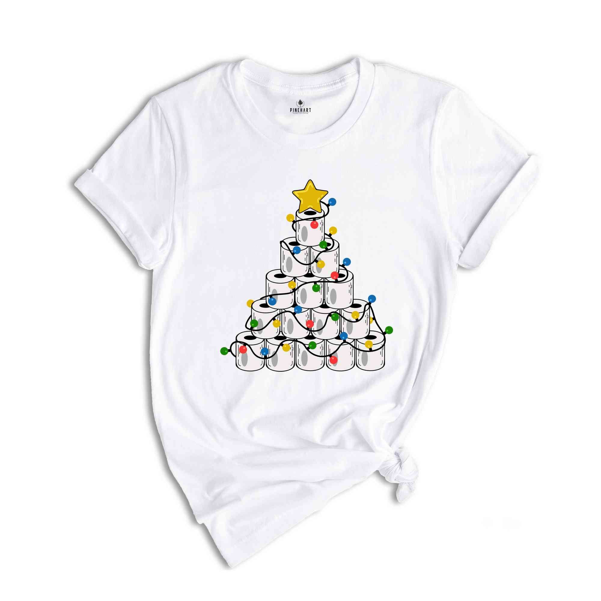 Christmas Toilet Paper Tree Shirt, Funny Christmas Shirt, Christmas Costume, Christmas Tree Shirt, Happy New Year Shirt