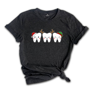 Christmas Tooth Dentist Christmas T-Shirt, Santa Claus Dental Tee, Dental Clothes, Tooth Fairy Gift, Funny Tooth Shirt