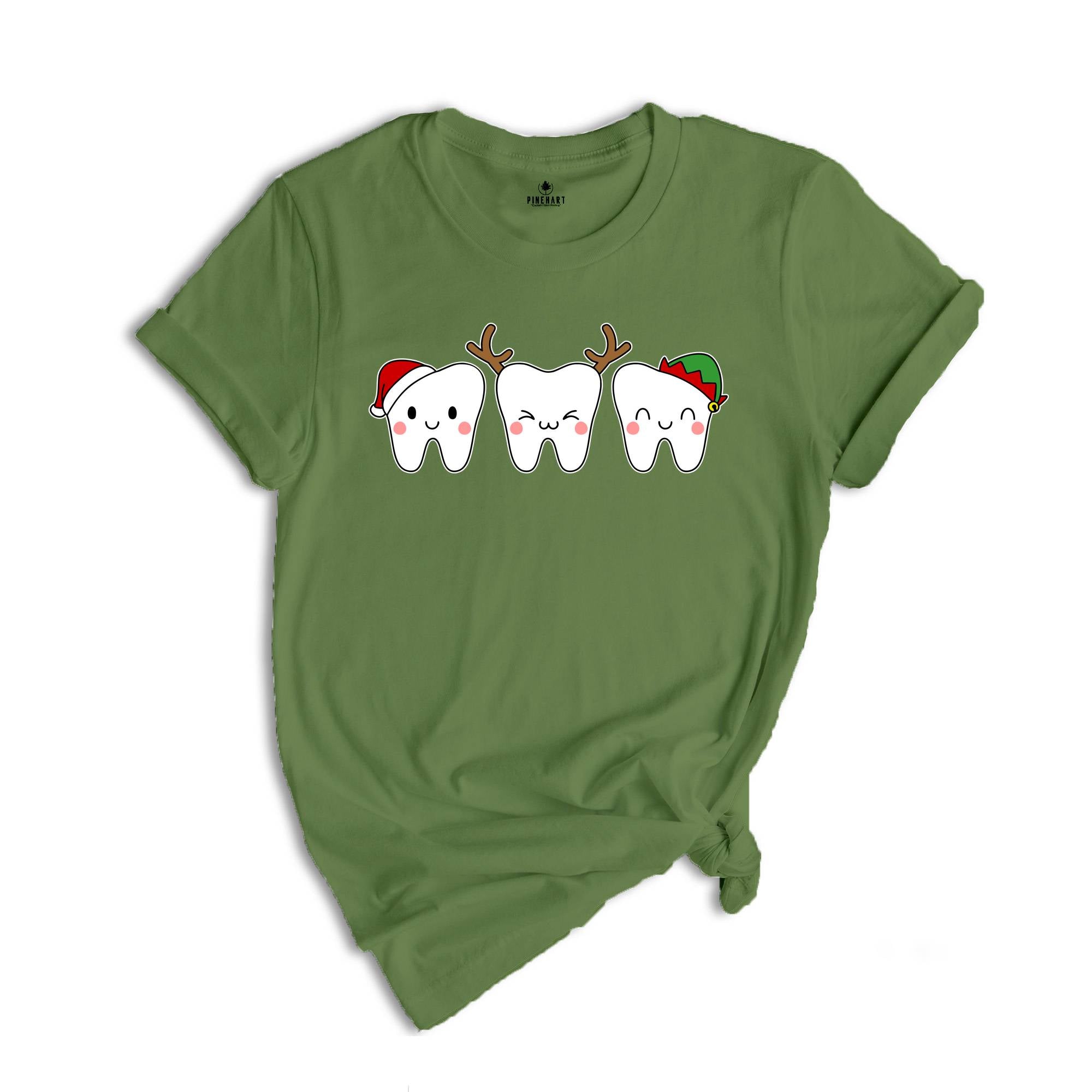 Christmas Tooth Dentist Christmas T-Shirt, Santa Claus Dental Tee, Dental Clothes, Tooth Fairy Gift, Funny Tooth Shirt