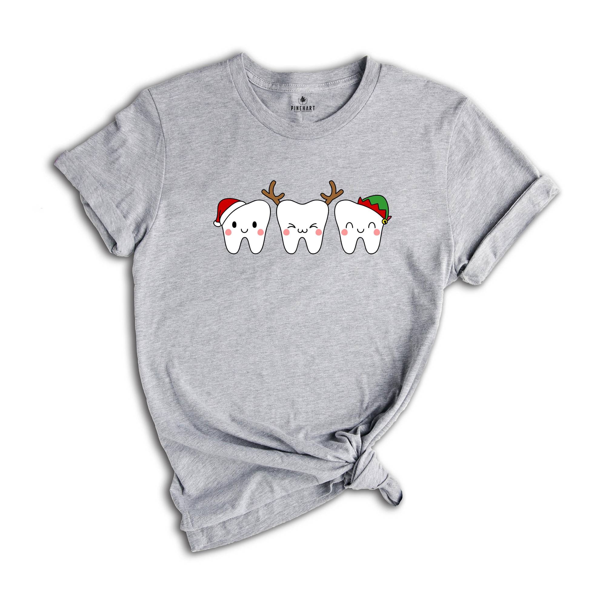 Christmas Tooth Dentist Christmas T-Shirt, Santa Claus Dental Tee, Dental Clothes, Tooth Fairy Gift, Funny Tooth Shirt