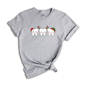 Christmas Tooth Dentist Christmas T-Shirt, Santa Claus Dental Tee, Dental Clothes, Tooth Fairy Gift, Funny Tooth Shirt
