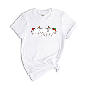 Christmas Tooth Dentist Christmas T-Shirt, Santa Claus Dental Tee, Dental Clothes, Tooth Fairy Gift, Funny Tooth Shirt