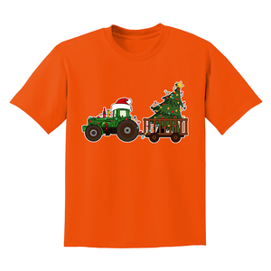 Christmas Tractor Shirt, Gift for Farmer, Country Xmas Shirt, Christmas Tree Shirt, Christmas Lights Shirt, Tractor Santa Hat Shirt