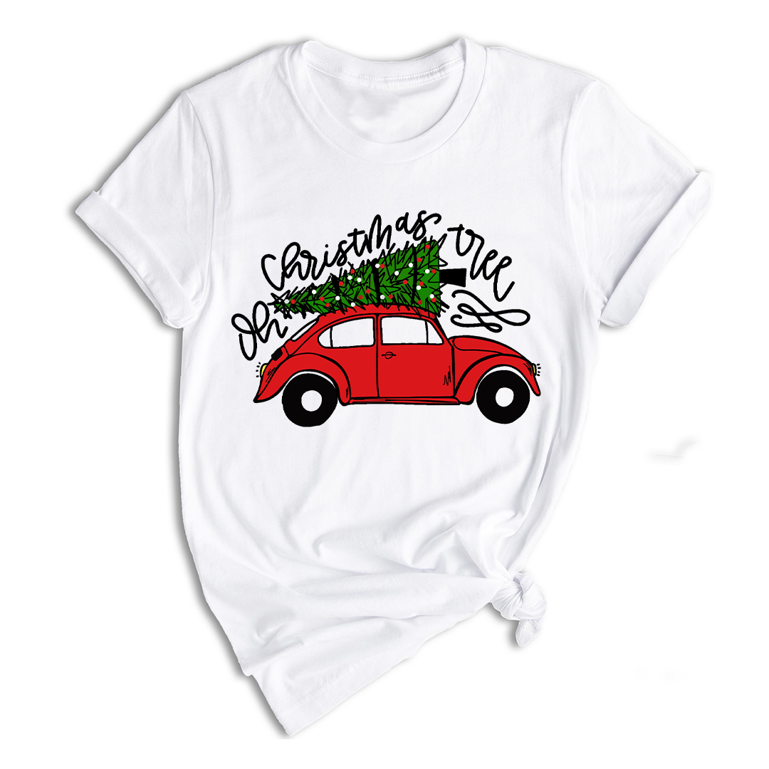 Christmas Tree Shirt, Christmas Car T-Shirt, Christmas Tree Car, Christmas Truck Shirt, Christmas Outfit, Vintage Car Shirt