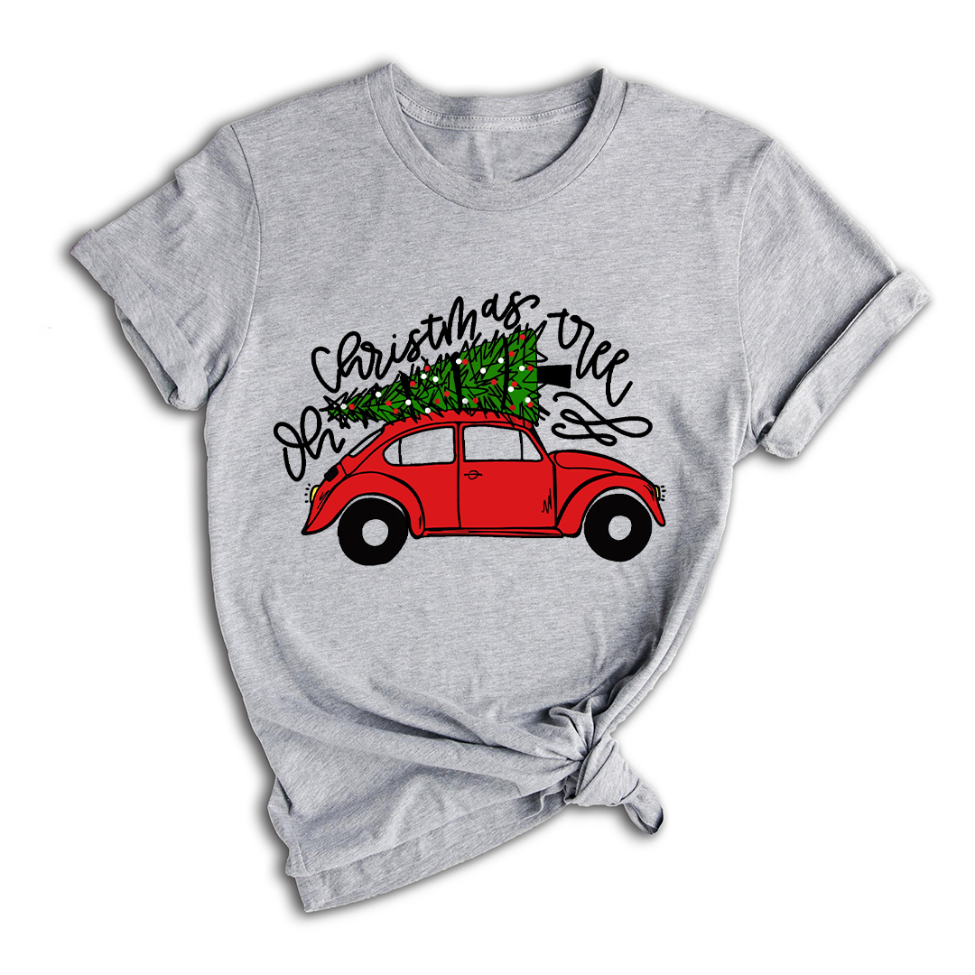 Christmas Tree Shirt, Christmas Car T-Shirt, Christmas Tree Car, Christmas Truck Shirt, Christmas Outfit, Vintage Car Shirt