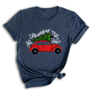 Christmas Tree Shirt, Christmas Car T-Shirt, Christmas Tree Car, Christmas Truck Shirt, Christmas Outfit, Vintage Car Shirt