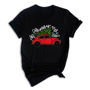 Christmas Tree Shirt, Christmas Car T-Shirt, Christmas Tree Car, Christmas Truck Shirt, Christmas Outfit, Vintage Car Shirt