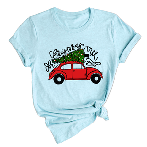 Christmas Tree Shirt, Christmas Car T-Shirt, Christmas Tree Car, Christmas Truck Shirt, Christmas Outfit, Vintage Car Shirt
