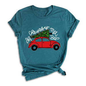 Christmas Tree Shirt, Christmas Car T-Shirt, Christmas Tree Car, Christmas Truck Shirt, Christmas Outfit, Vintage Car Shirt