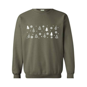 Christmas Tree Sweatshirt, Christmas Gift, Pine Tree Sweat, Christmas Holiday Hoodie, Christmas Family Matching Tree Costume