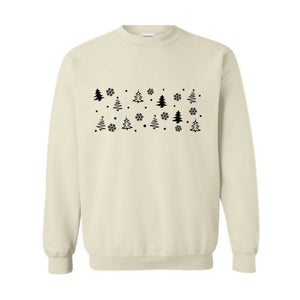 Christmas Tree Sweatshirt, Christmas Gift, Pine Tree Sweat, Christmas Holiday Hoodie, Christmas Family Matching Tree Costume