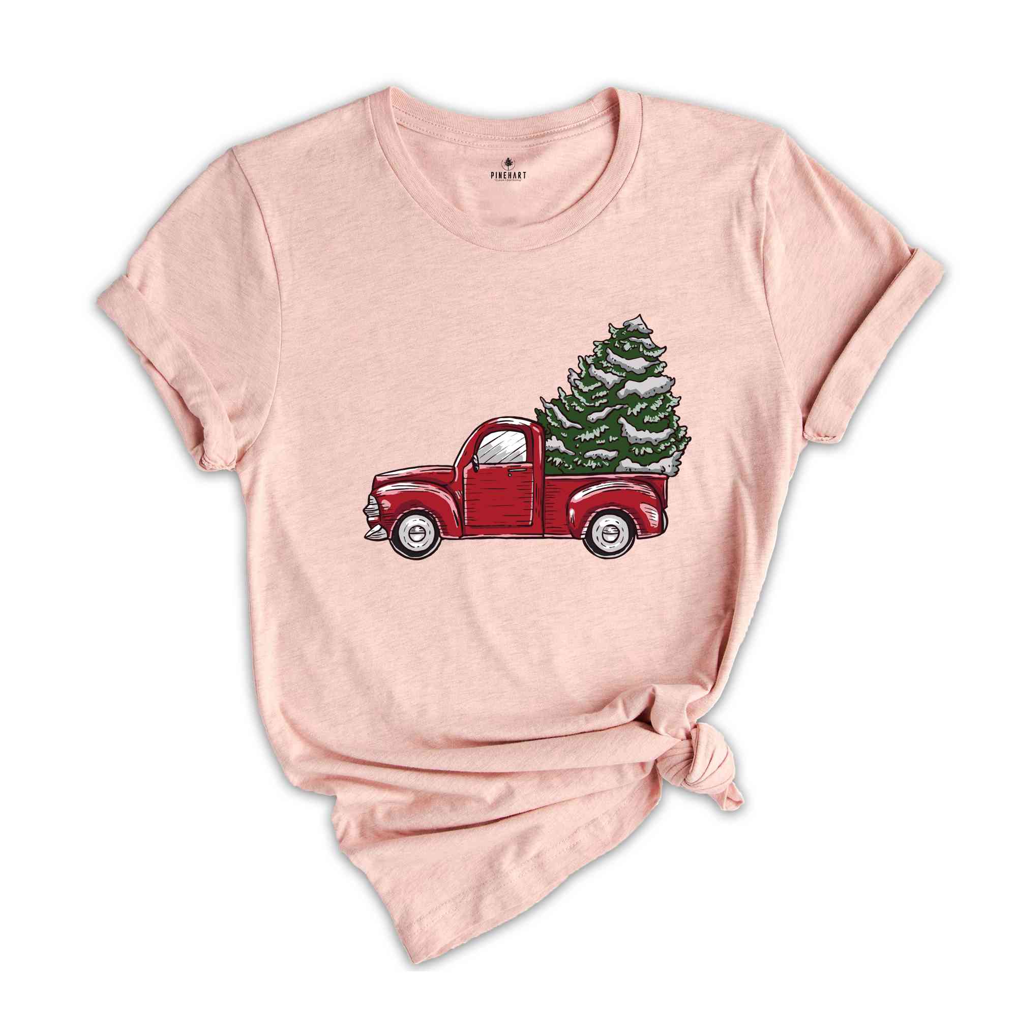 Christmas Truck Carrying Tree Tee, Christmas Car Shirt, Holiday Shirt, Christmas Gift, Christmas Sweatshirt, Christmas Pajamas