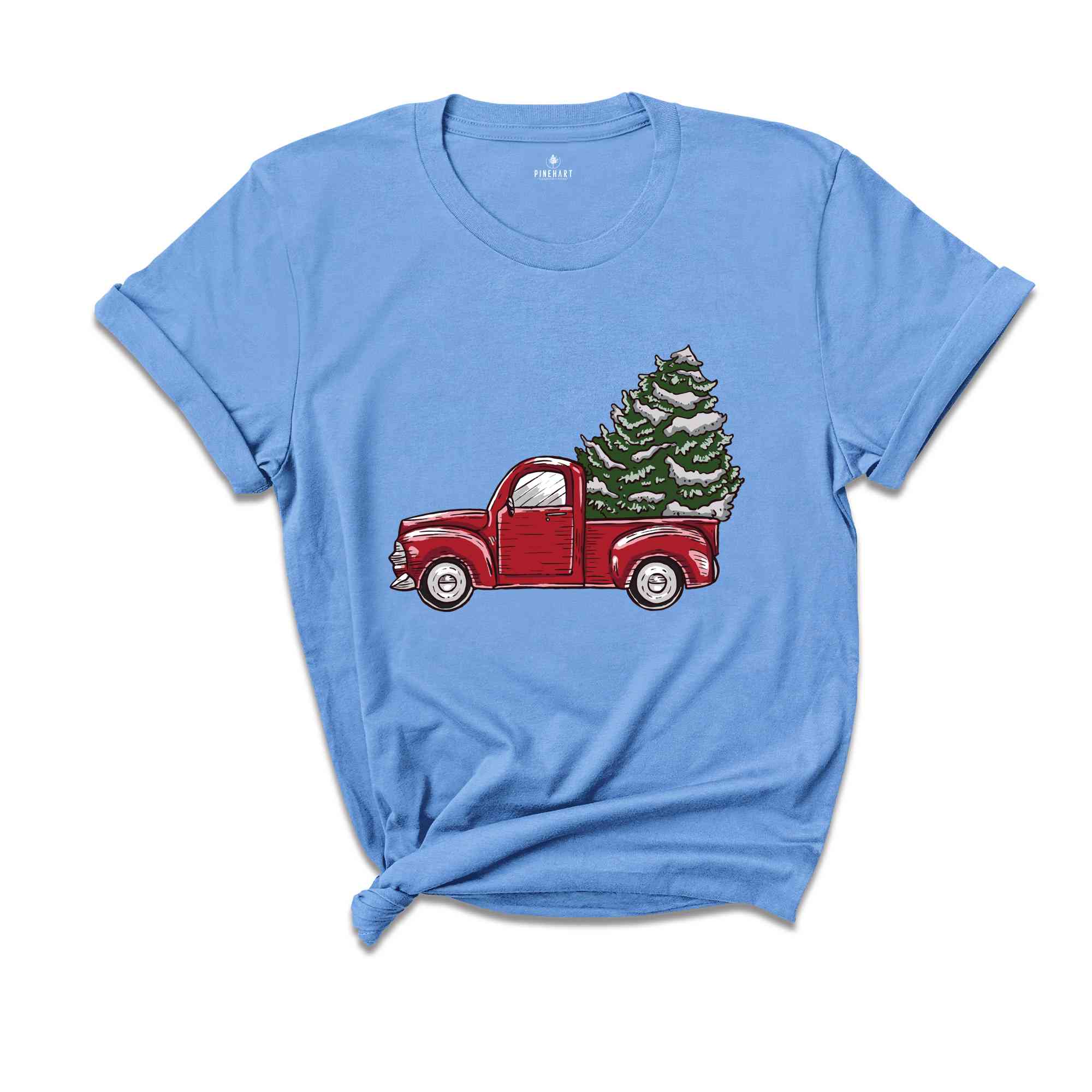Christmas Truck Carrying Tree Tee, Christmas Car Shirt, Holiday Shirt, Christmas Gift, Christmas Sweatshirt, Christmas Pajamas