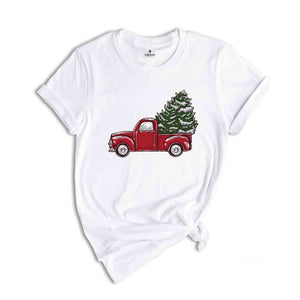Christmas Truck Carrying Tree Tee, Christmas Car Shirt, Holiday Shirt, Christmas Gift, Christmas Sweatshirt, Christmas Pajamas