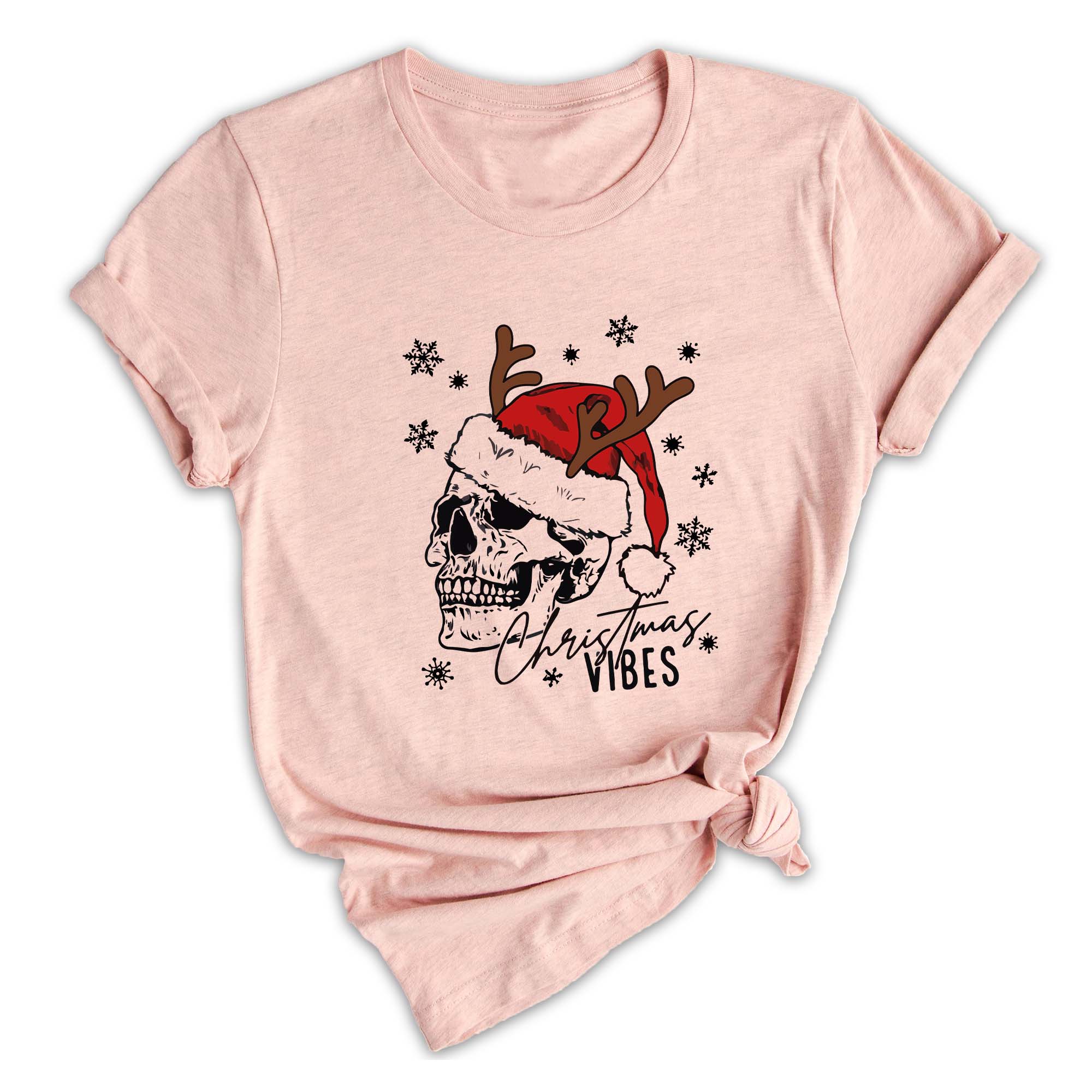 Christmas Vibes Skull Shirt, Christmas Skull Shirt, Happy New Year, Family Matching Christmas Shirt, Christmas Matching Shirt