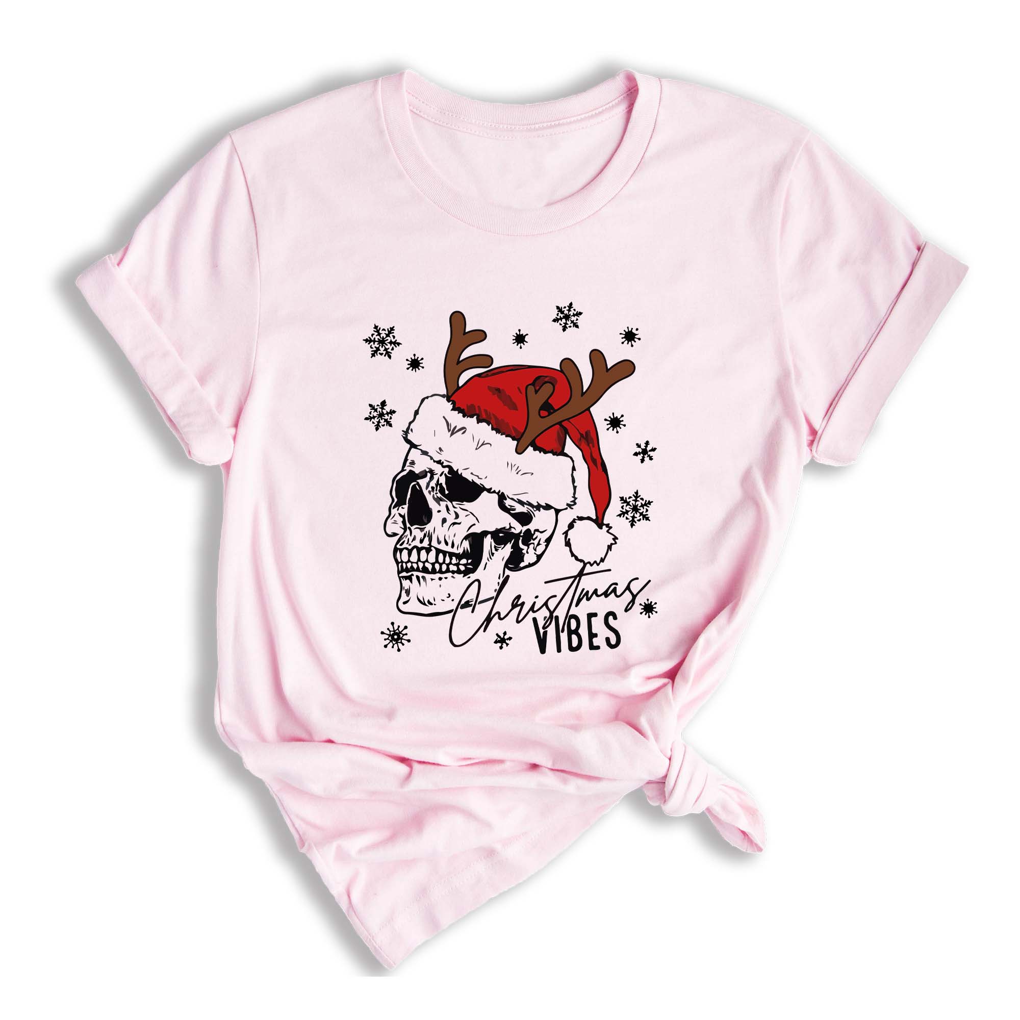 Christmas Vibes Skull Shirt, Christmas Skull Shirt, Happy New Year, Family Matching Christmas Shirt, Christmas Matching Shirt