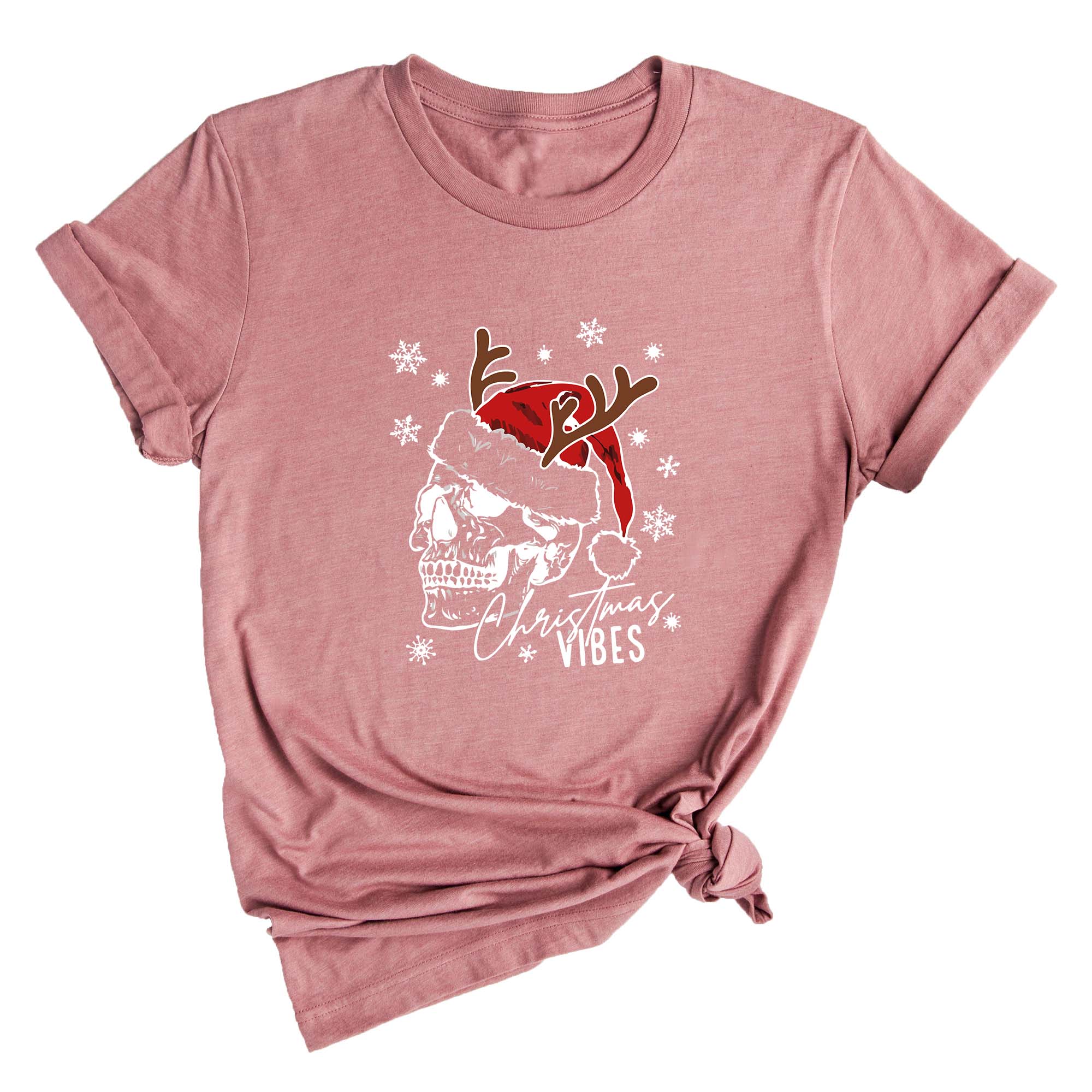 Christmas Vibes Skull Shirt, Christmas Skull Shirt, Happy New Year, Family Matching Christmas Shirt, Christmas Matching Shirt