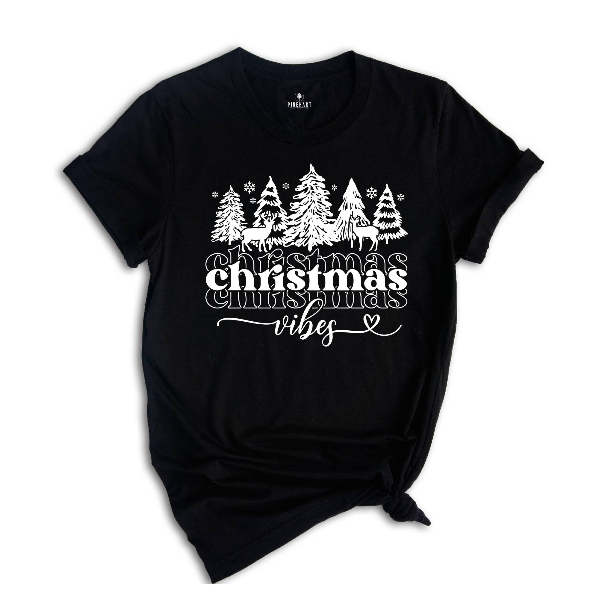 Christmas Vibes T-Shirt, Shirts For Women, Christmas T-Shirt, Winter Gifts, Family Christmas T-Shirt