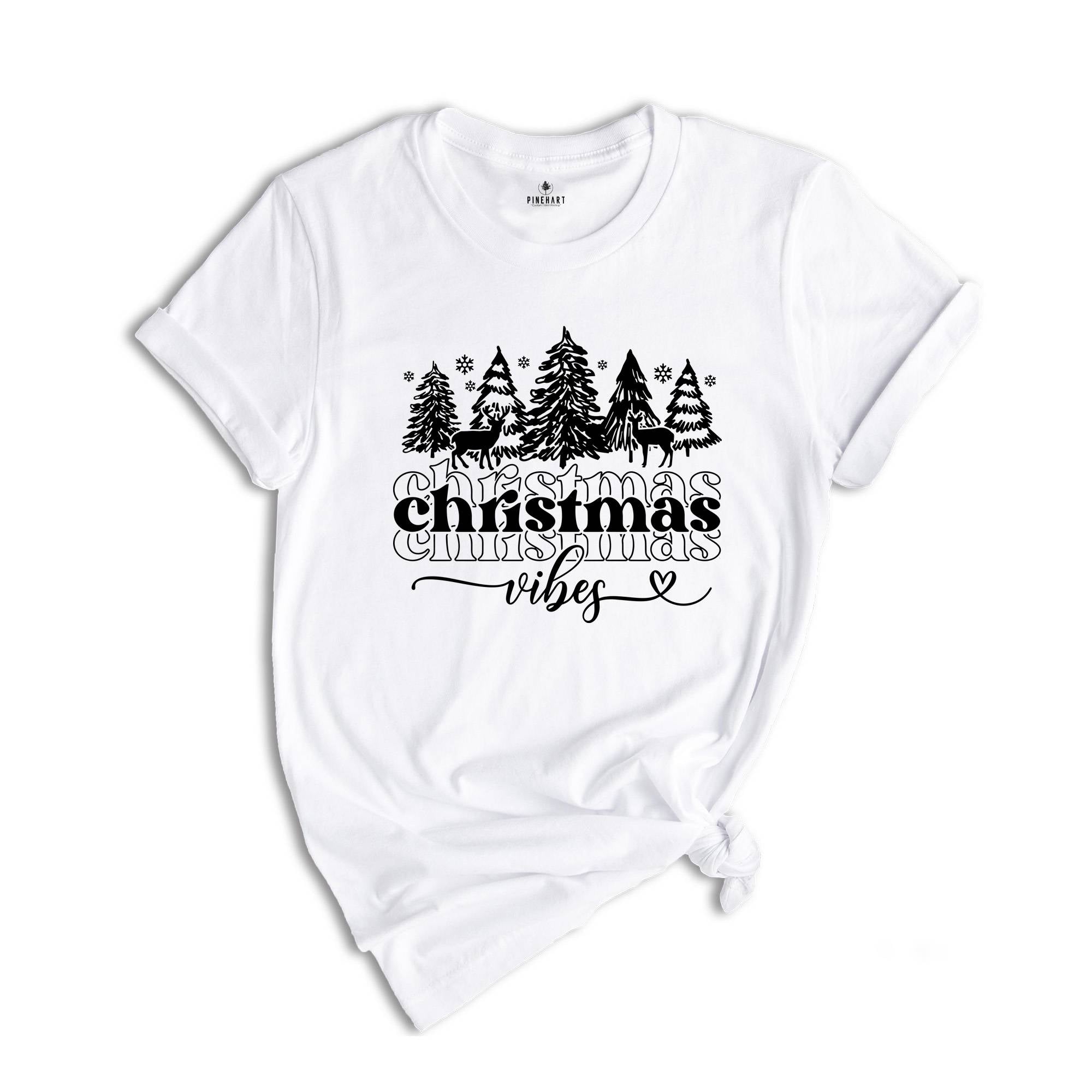 Christmas Vibes T-Shirt, Shirts For Women, Christmas T-Shirt, Winter Gifts, Family Christmas T-Shirt
