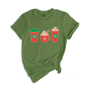 Christmas Winter Drink Shirt, Coffee Lover Shirt, Christmas Coffee T-Shirt, Winter Coffee Gift, Christmas Cup Outfit