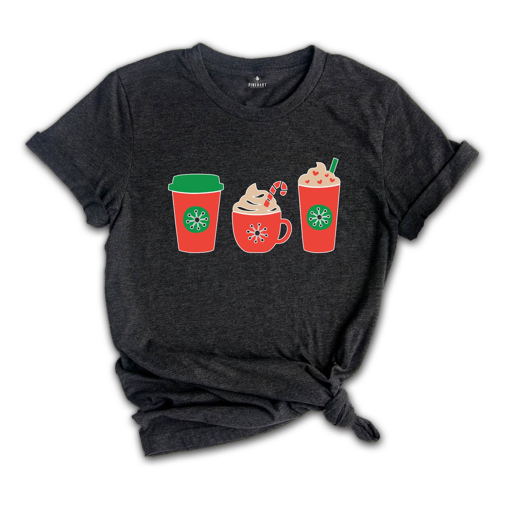 Christmas Winter Drink Shirt, Coffee Lover Shirt, Christmas Coffee T-Shirt, Winter Coffee Gift, Christmas Cup Outfit