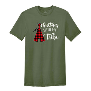 Christmas With My Tribe Shirt, 2025 Christmas T-Shirt, Family Christmas Shirt, Couple Christmas Shirt, Holiday Shirt