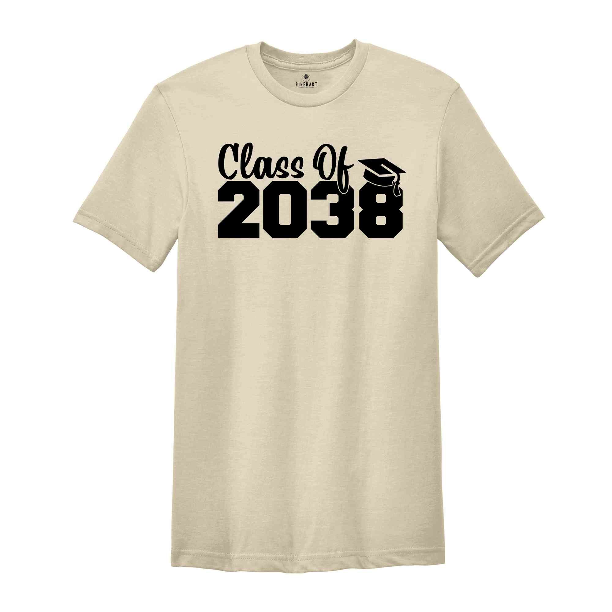 Class of 2038 Shirt, Growing Up Shirt, School Shirt, Graduation Gift, 2038 Shirt, Last Day Of School, Class of 2038, Class Of 2038 Tee