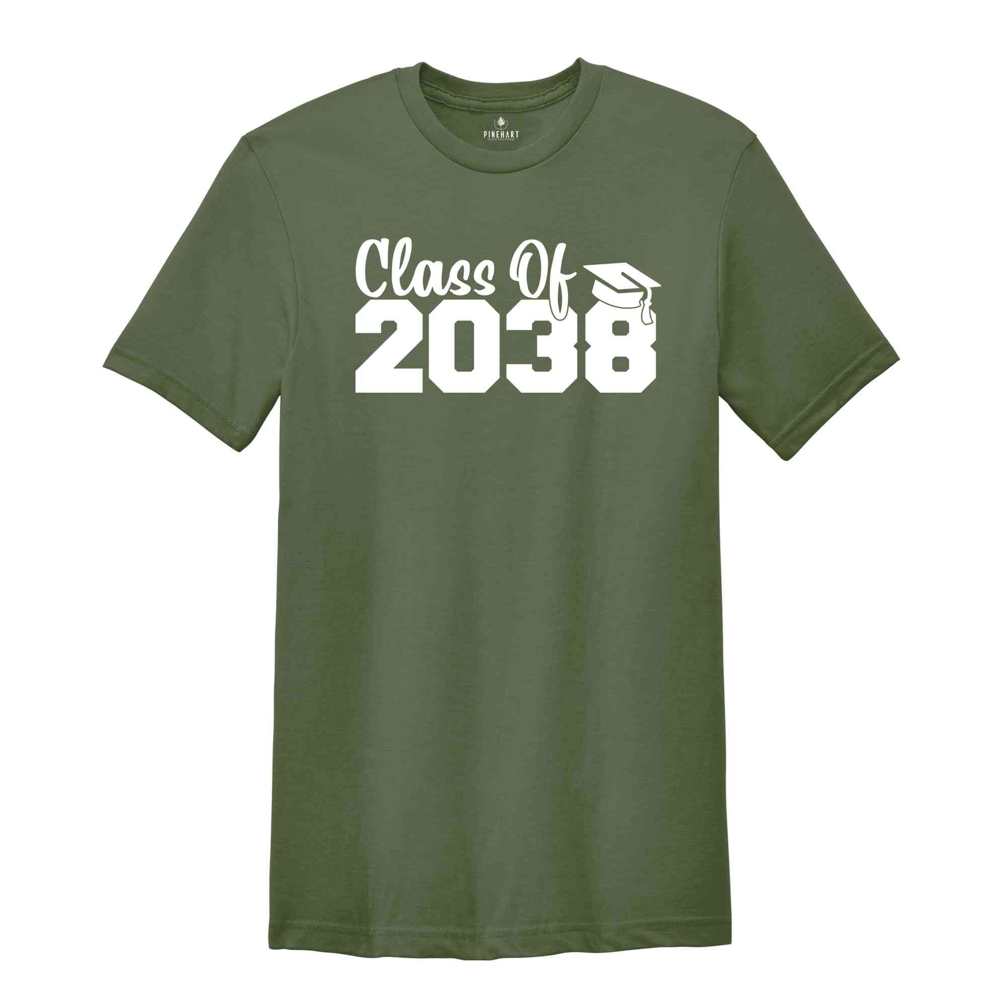 Class of 2038 Shirt, Growing Up Shirt, School Shirt, Graduation Gift, 2038 Shirt, Last Day Of School, Class of 2038, Class Of 2038 Tee
