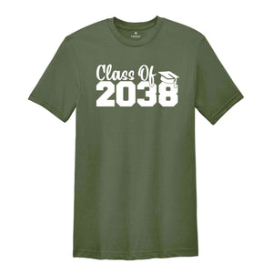 Class of 2038 Shirt, Growing Up Shirt, School Shirt, Graduation Gift, 2038 Shirt, Last Day Of School, Class of 2038, Class Of 2038 Tee