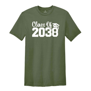 Class of 2038 Shirt, Teacher Shirts, First Day of School, Last Day of School, Graduation, Proud Parents Shirt, Gift for Senior, Gifts