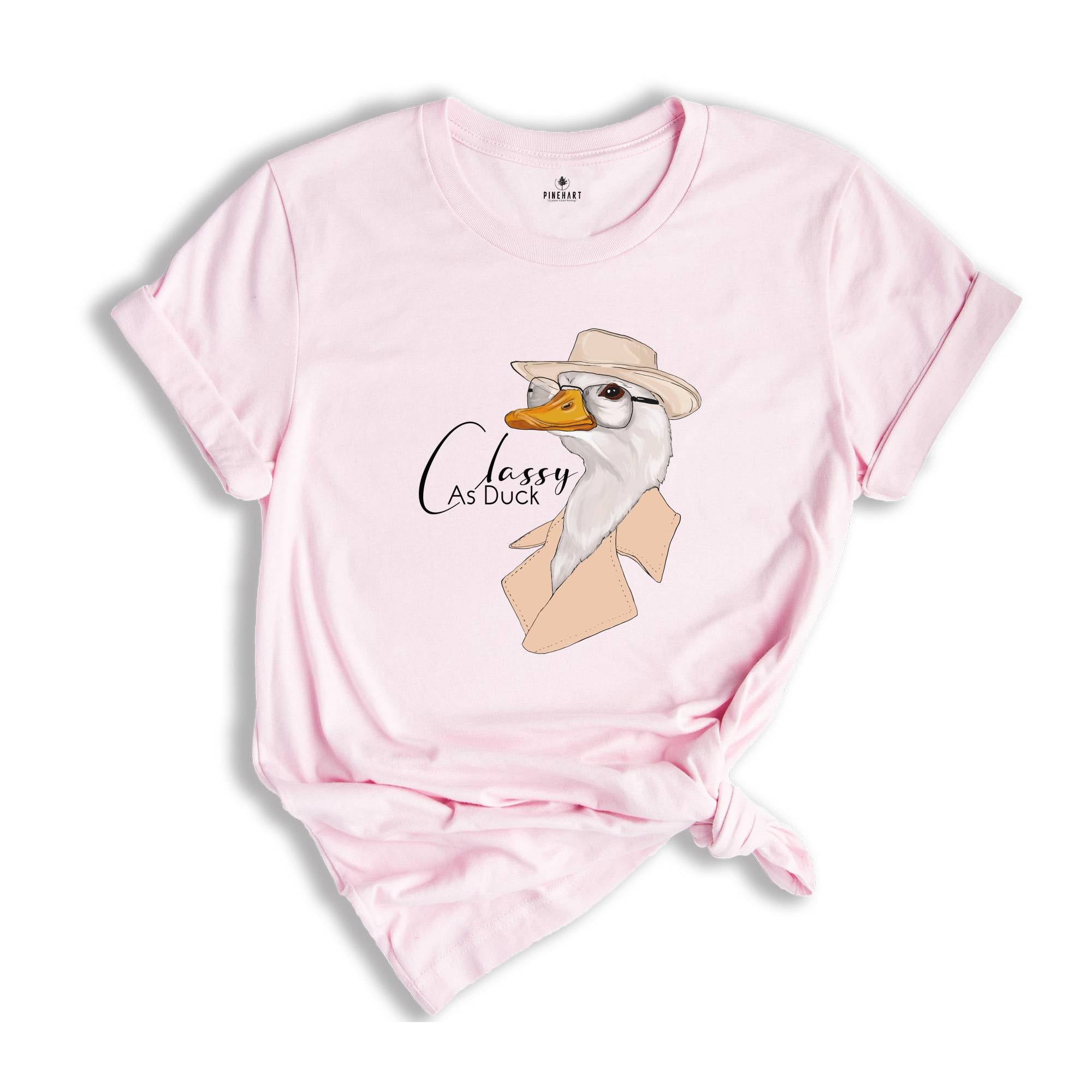 Classy As Duck T-Shirt, Duck Sweatshirt, Classy Duck Shirt, Unisex Duck Sweatshirt, Funny Animal Christmas Sweatshirt.