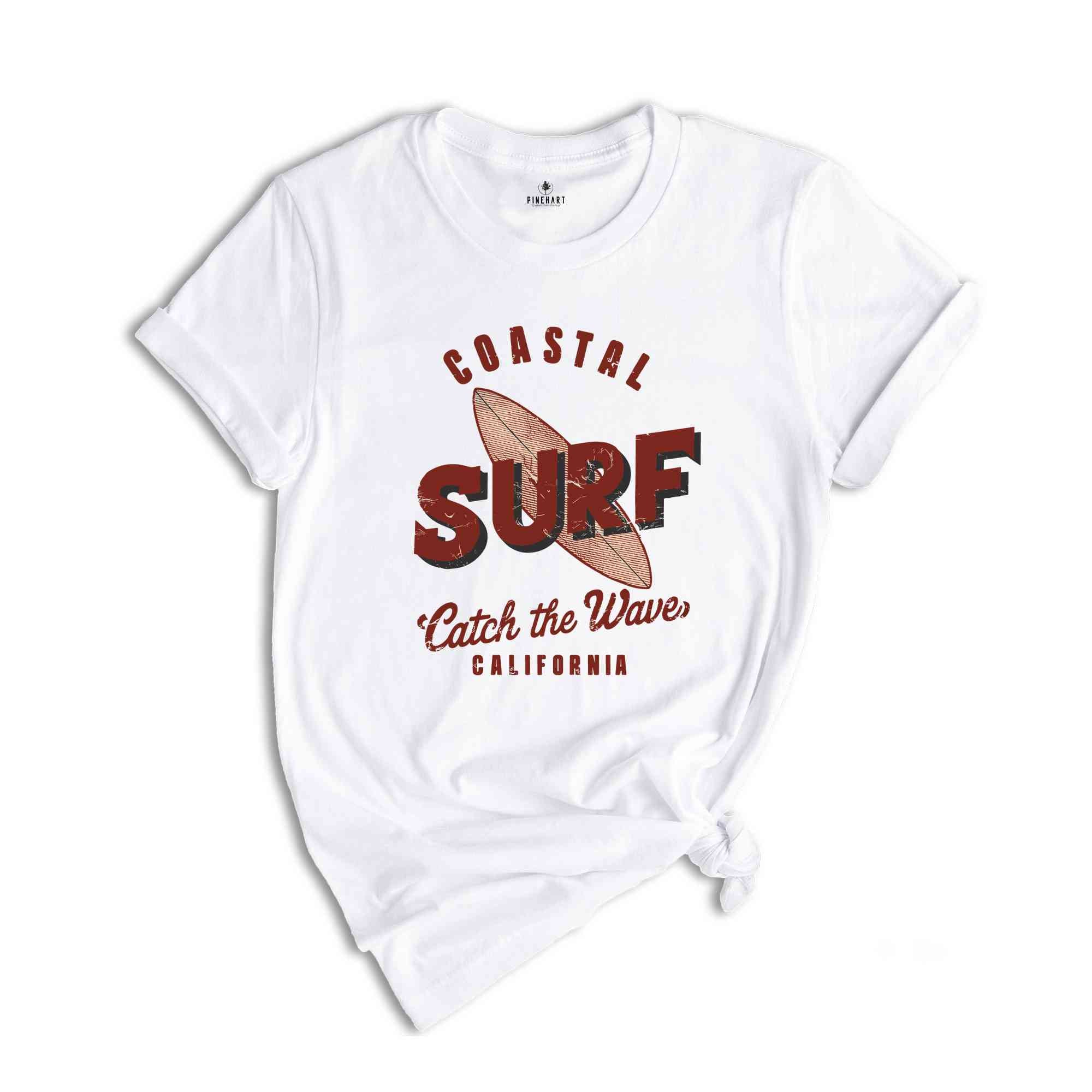 Coastal Surf Shirt, Coconut Girl Tee, Trendy Beachy Shirts, Surf Tshirt, Summer Tee, California Shirt, Ocean Wave Shirt