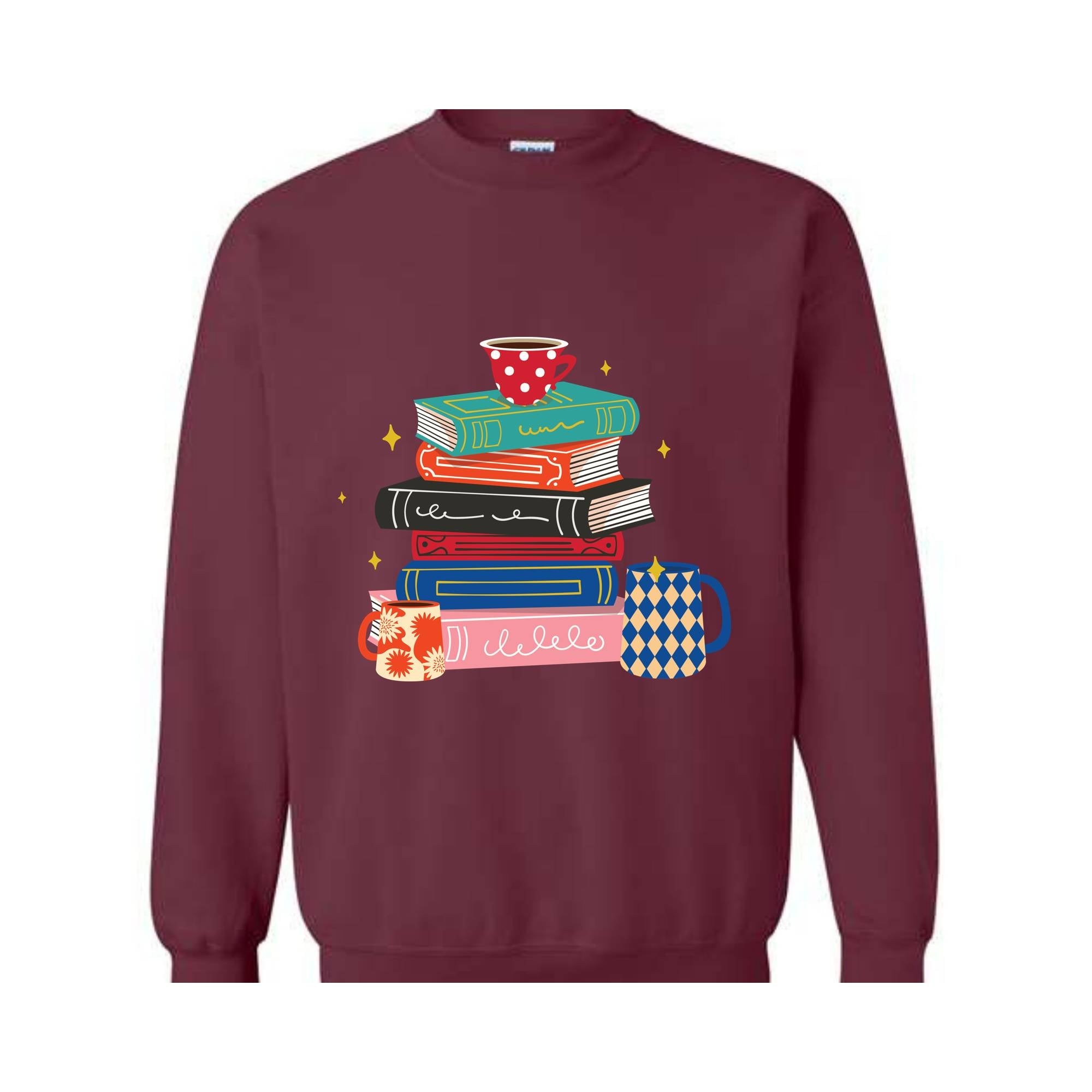 Coffee And Books Sweatshirt, Bookish Hoodie, Gift For Teacher, Librarian Sweater, Cute Books And Coffee Hoodie