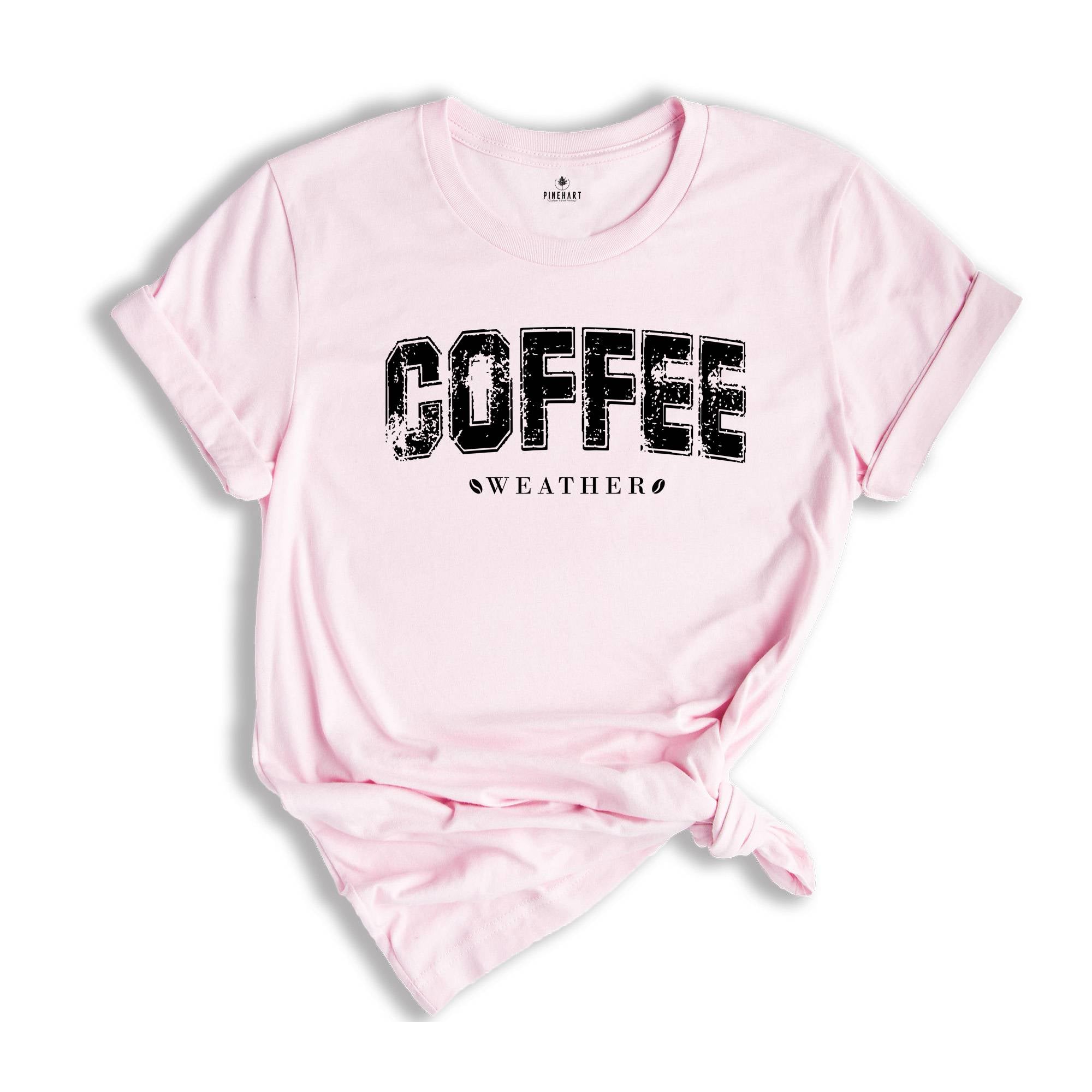Coffee Weather Shirt, Coffee Lover T-Shirt Autumn Women Shirt, Retro Fall Tee, Retro Autumn T-Shirt, Coffee Lover Gift