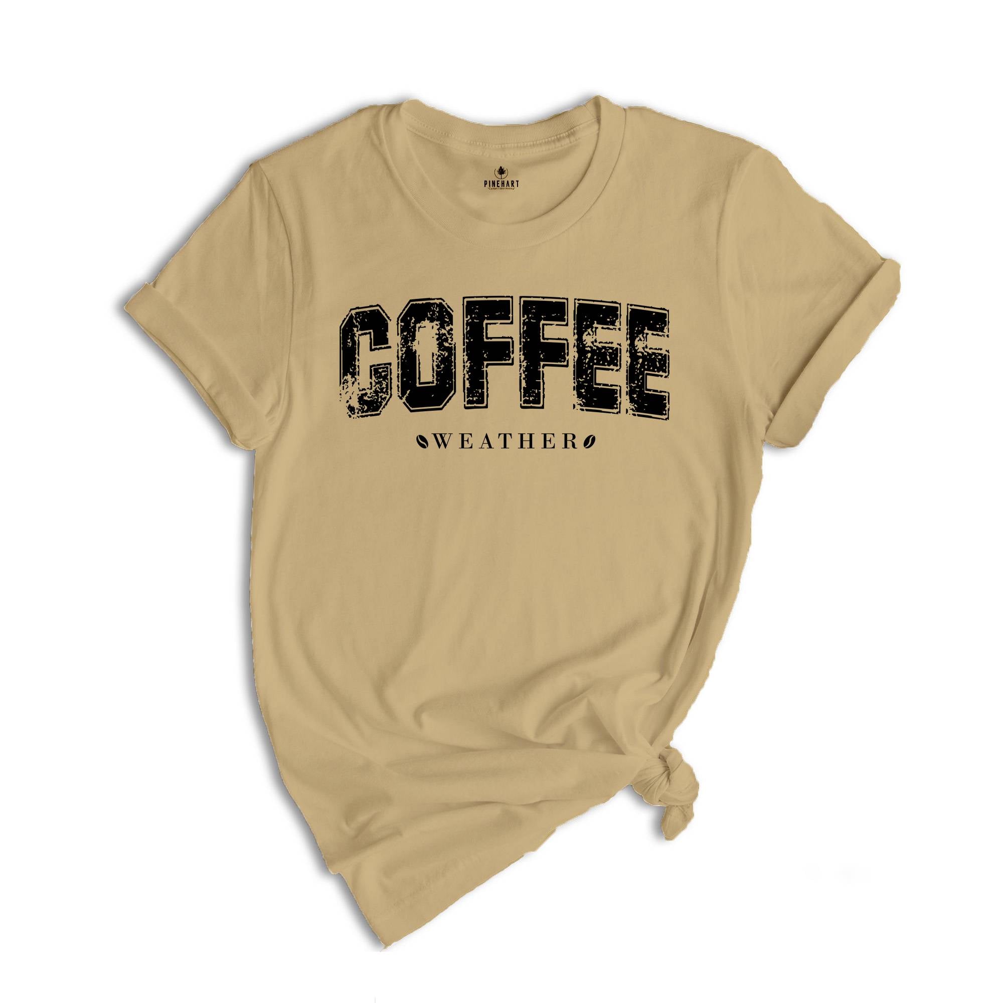 Coffee Weather Shirt, Coffee Lover T-Shirt Autumn Women Shirt, Retro Fall Tee, Retro Autumn T-Shirt, Coffee Lover Gift