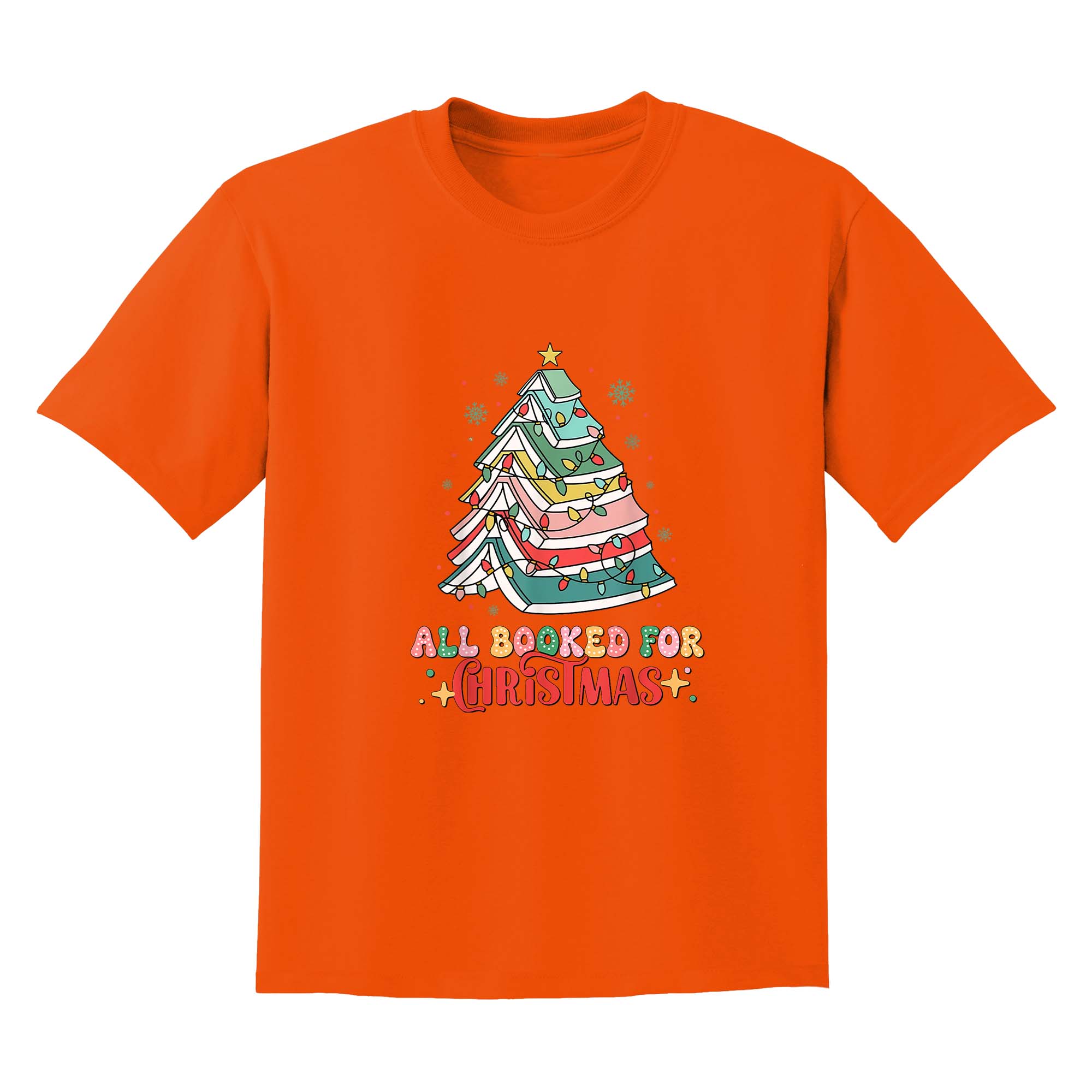 Comfort Colors All Booked Holiday Reading Tee, Cozy Festive Book Lover T-Shirt, Cute Librarian Gift