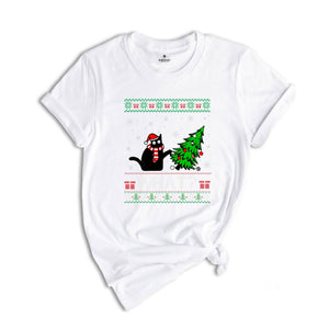 Comfort Colors Black Cat What, Black Cat Shirt, Christmas Shirt, Cat Lover Shirt ,Funny Christmas Gift, Santa Claus Shirt