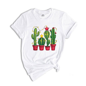 Comfort Colors Christmas Cactus Shirt, Christmas Shirt, Cowboy Christmas, Cactus Lover Gift, Plant Lover Shirt, Southern Christmas