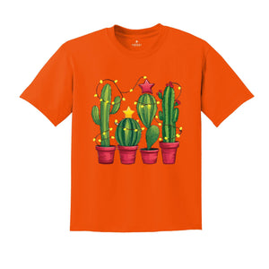 Comfort Colors Christmas Cactus Shirt, Christmas Shirt, Cowboy Christmas, Cactus Lover Gift, Plant Lover Shirt, Southern Christmas