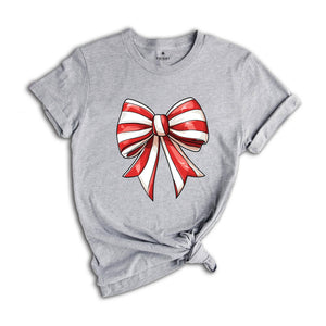 Comfort Colors Christmas Cake Coquette Shirt, Coquette Christmas T-Shirt, Coquette Christmas Tee, Christmas Bow Shirt