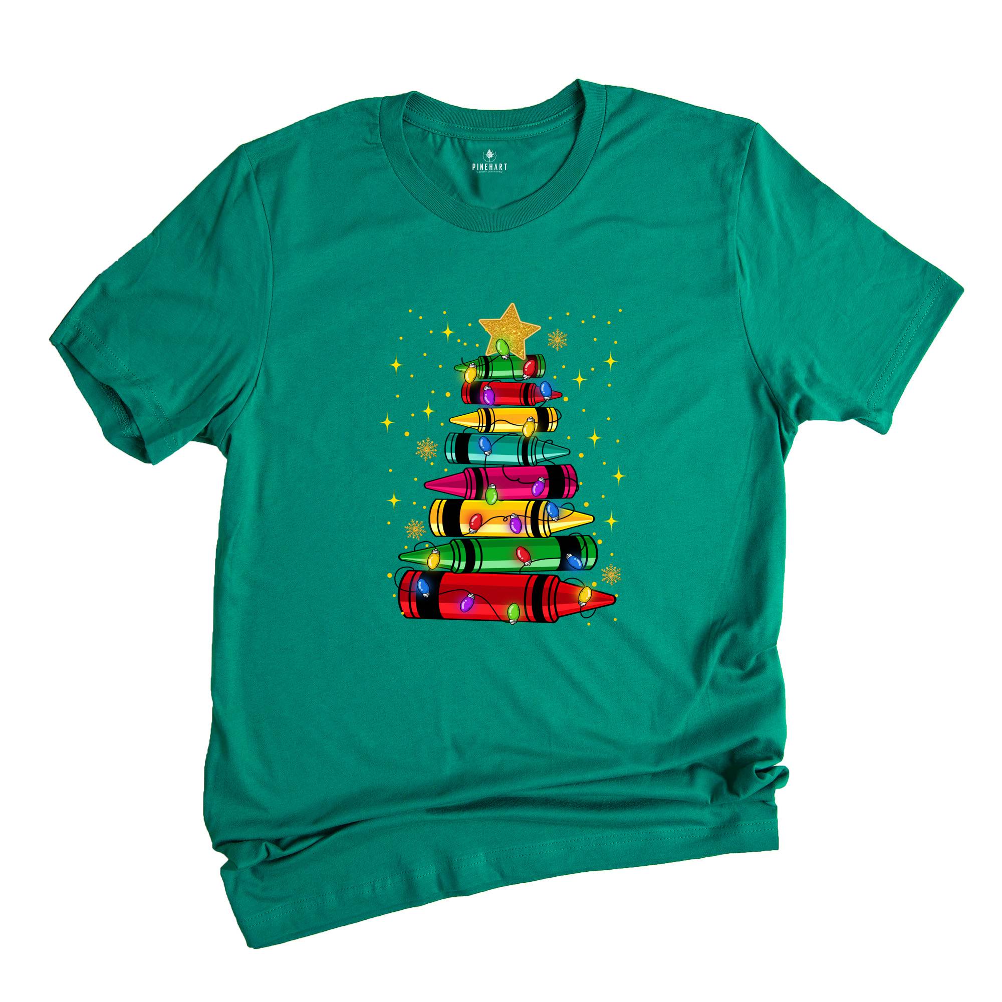 Comfort Colors Christmas Pencil Tree Shirt: Teacher Holiday Tee, Merry Teacher Xmas Shirt, Christmas School Party Teacher Tee