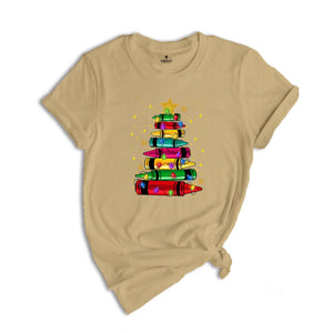 Comfort Colors Christmas Pencil Tree Shirt: Teacher Holiday Tee, Merry Teacher Xmas Shirt, Christmas School Party Teacher Tee